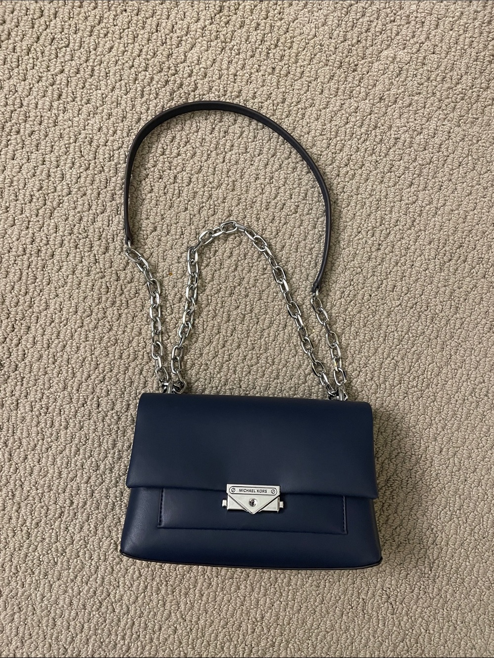 Michael Kors Cece convertible bag faux leather navy